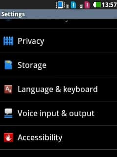 Privacidad en LG Optimus, Marquee, myTouch Q